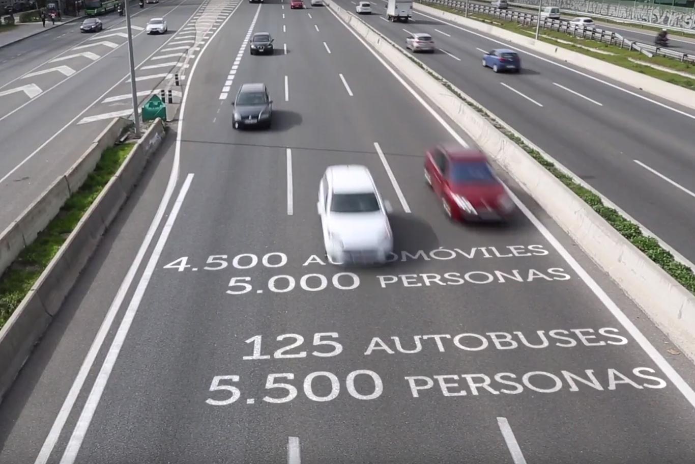 Carril BUS Exprés en la A2