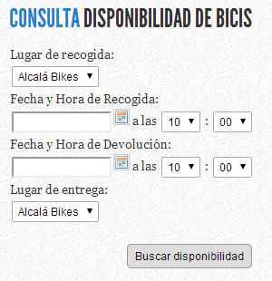 Alcala Bikes - disponibilidad de bicis