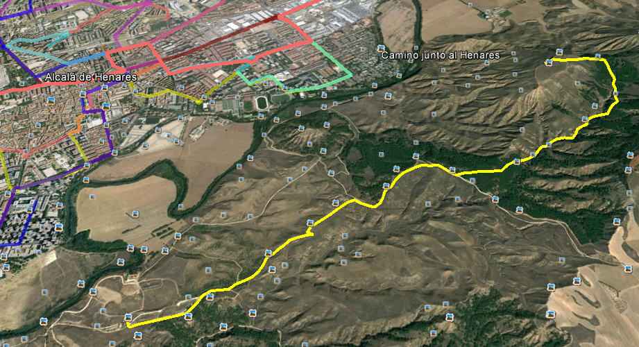 Ruta amarilla hasta el cerro del Hecce Homo - Google Earth