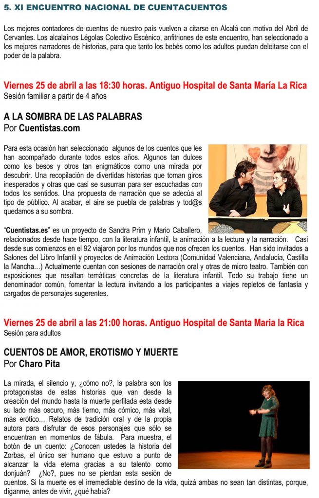 DOSSIER ABRIL DE CERVANTES 2014