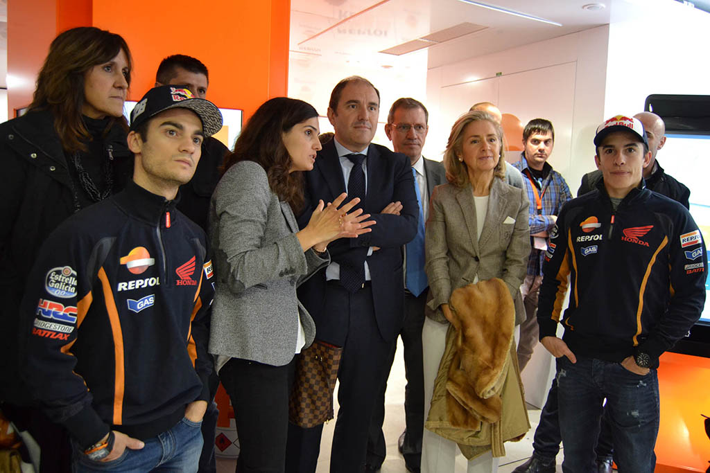 Marc Márquez y Dani Pedrosa en la inauguración de la Repsol Racing Tour