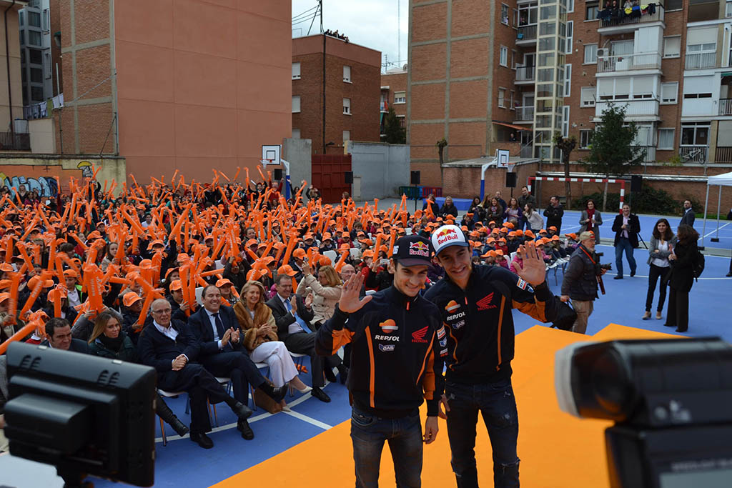 Marc Márquez y Dani Pedrosa en la inauguración de la Repsol Racing Tour