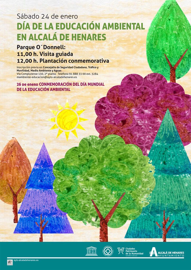 El sábado, ruta guiada por el Parque O’Donnell para conmemorar en Alcalá de Henares el Día de la Educación Ambiental.