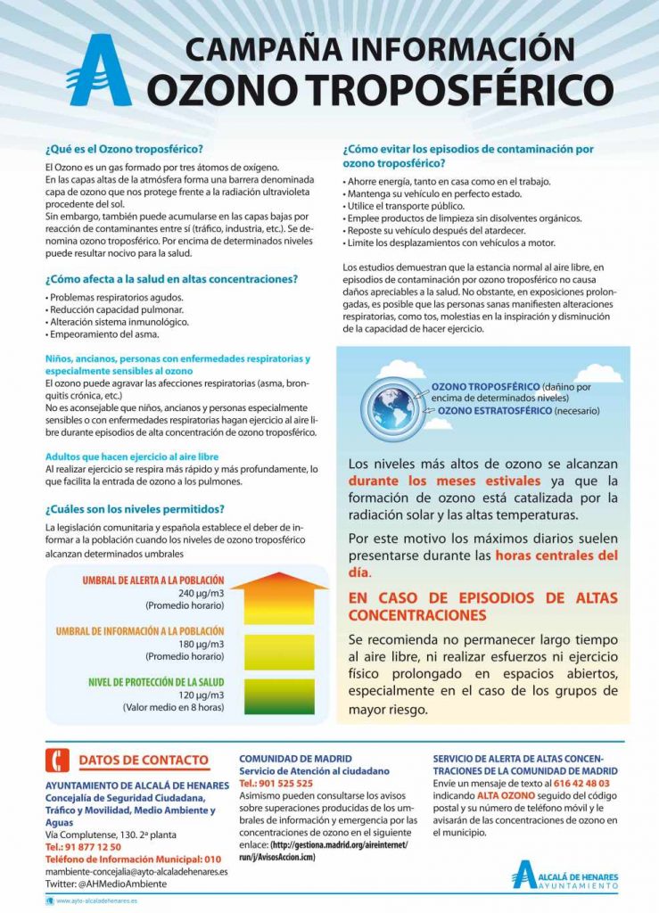 campaña informativa sobre el ozono troposférico