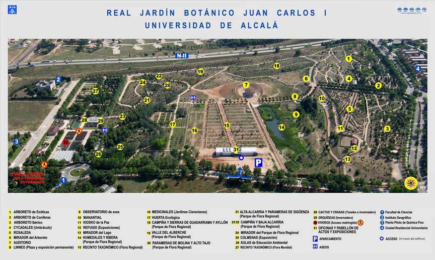 Resultado de imagen de Real JardÃ­n BotÃ¡nico, AlcalÃ¡ de Henares (Madrid).