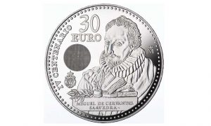 Cervantes ya tiene su moneda de 30 euros junto a Don Felipe y Doña Letizia