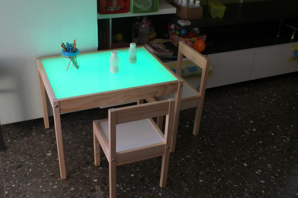 Niños: aprende hacer en casa una mesa de luz con una mesa de Ikea Dream Alcalá