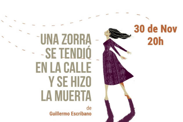 Una zorra se tendió en la calle y se hizo la muerta