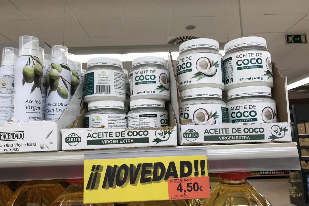 aceite de coco en Mercadona