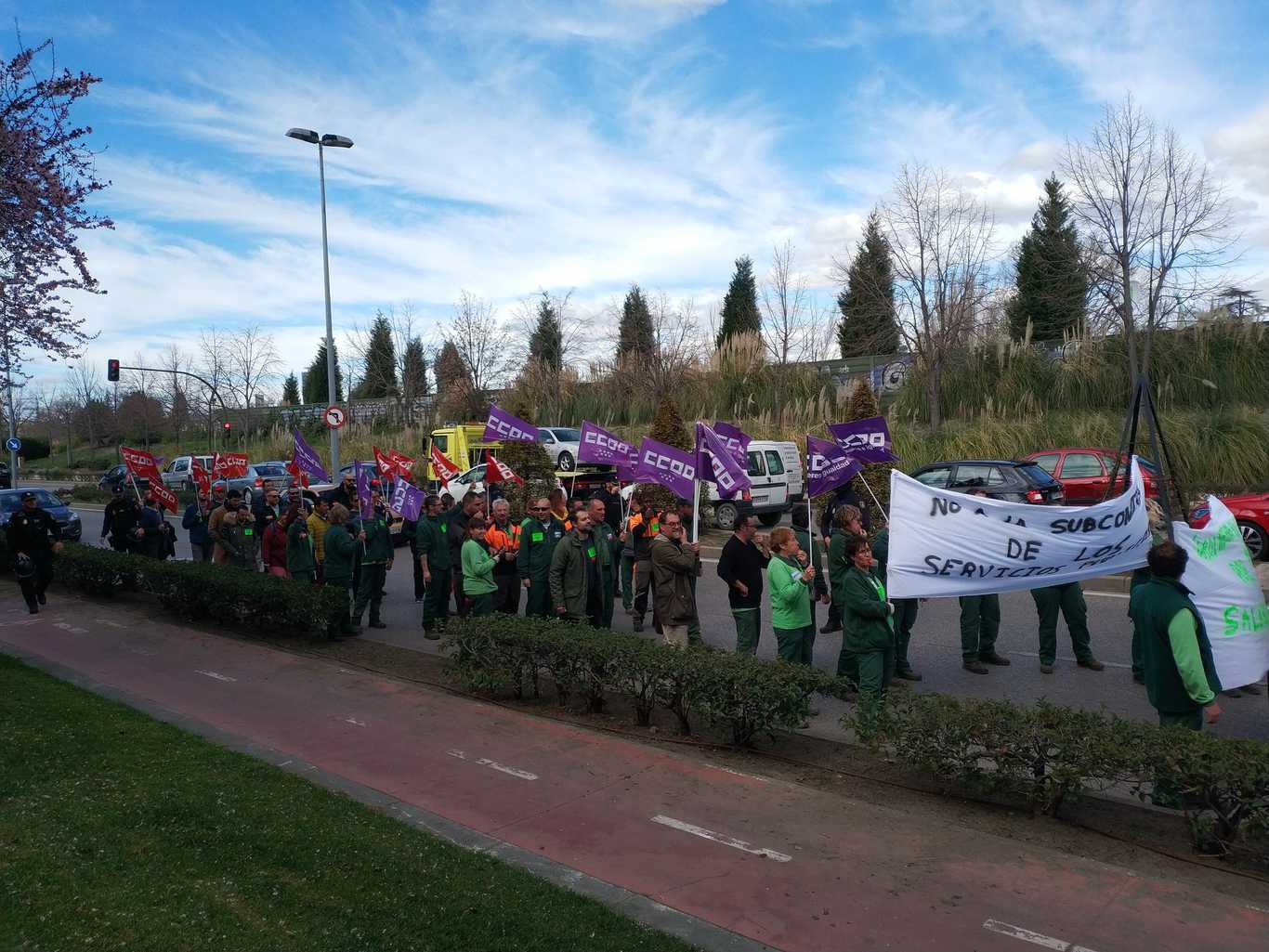 CCOO califica como 'éxito' la huelga en la jardinería municipal de