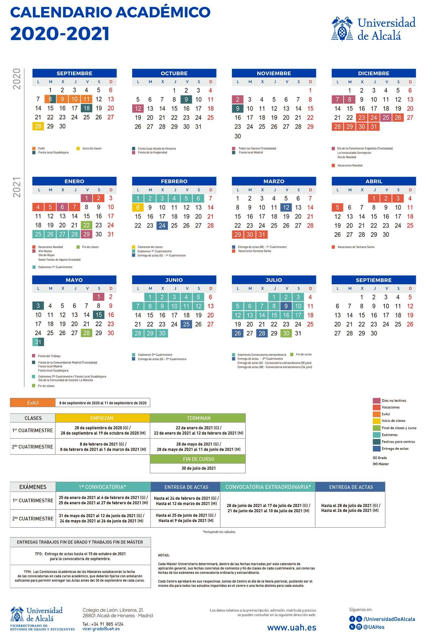 calendario escolar alcala de henares