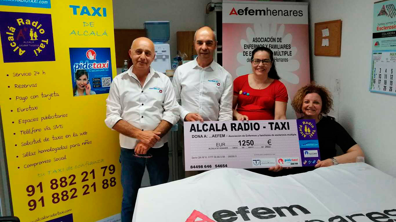 Hacia computadora herida Alcalá Radio Taxi dona 1.250 € a la Asociación contra la Esclerosis  Múltiple - Dream Alcalá