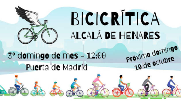 Vuelve la Bicicrítica a Alcalá de Henares con una gran concentración de bicis
