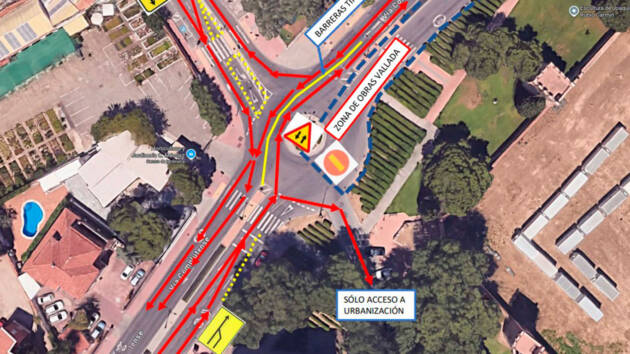 Cortes de tráfico en Vía Complutense entre Andrés Saborit y la glorieta de la Cruz Verde