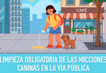 En Alcalá de Henares es obligatorio lavar el orín de tu mascota con un líquido limpiador