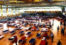 El dispositivo de Alcalá atiende con normalidad a los 162 evacuados acogidos en el pabellón de Espartales