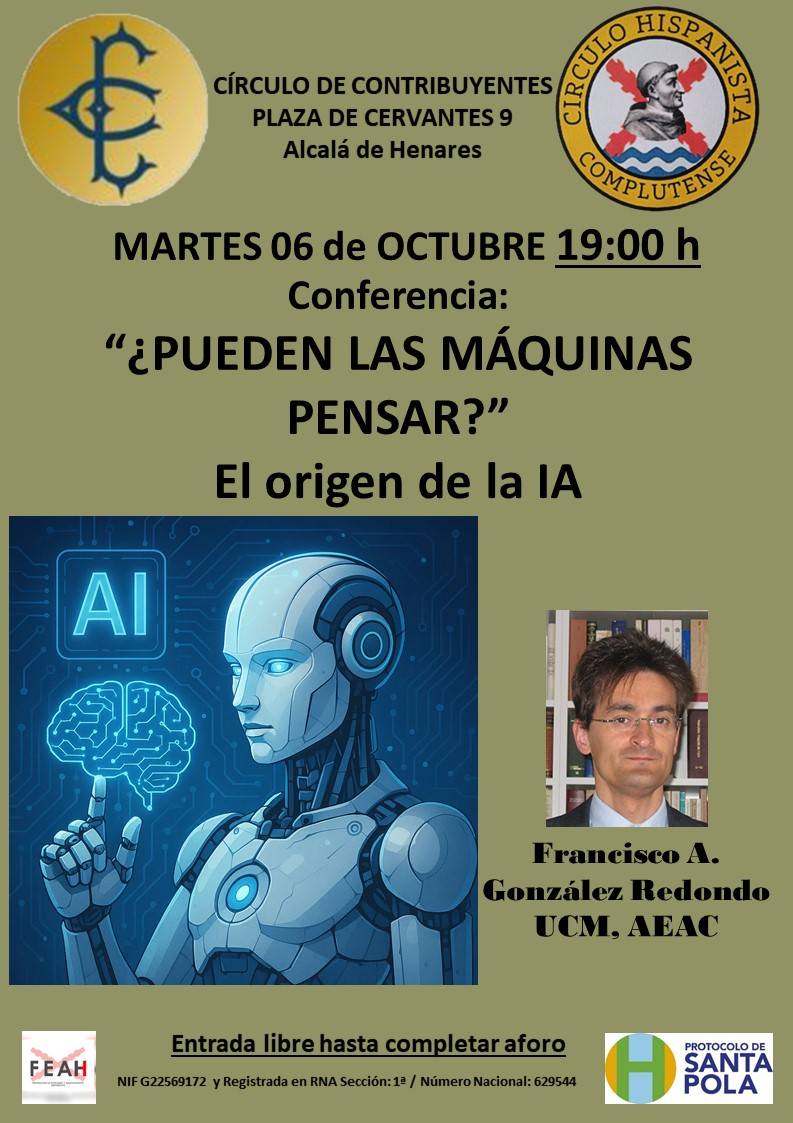 Conferencia en Alcalá sobre el origen de la IA y Torres Quevedo