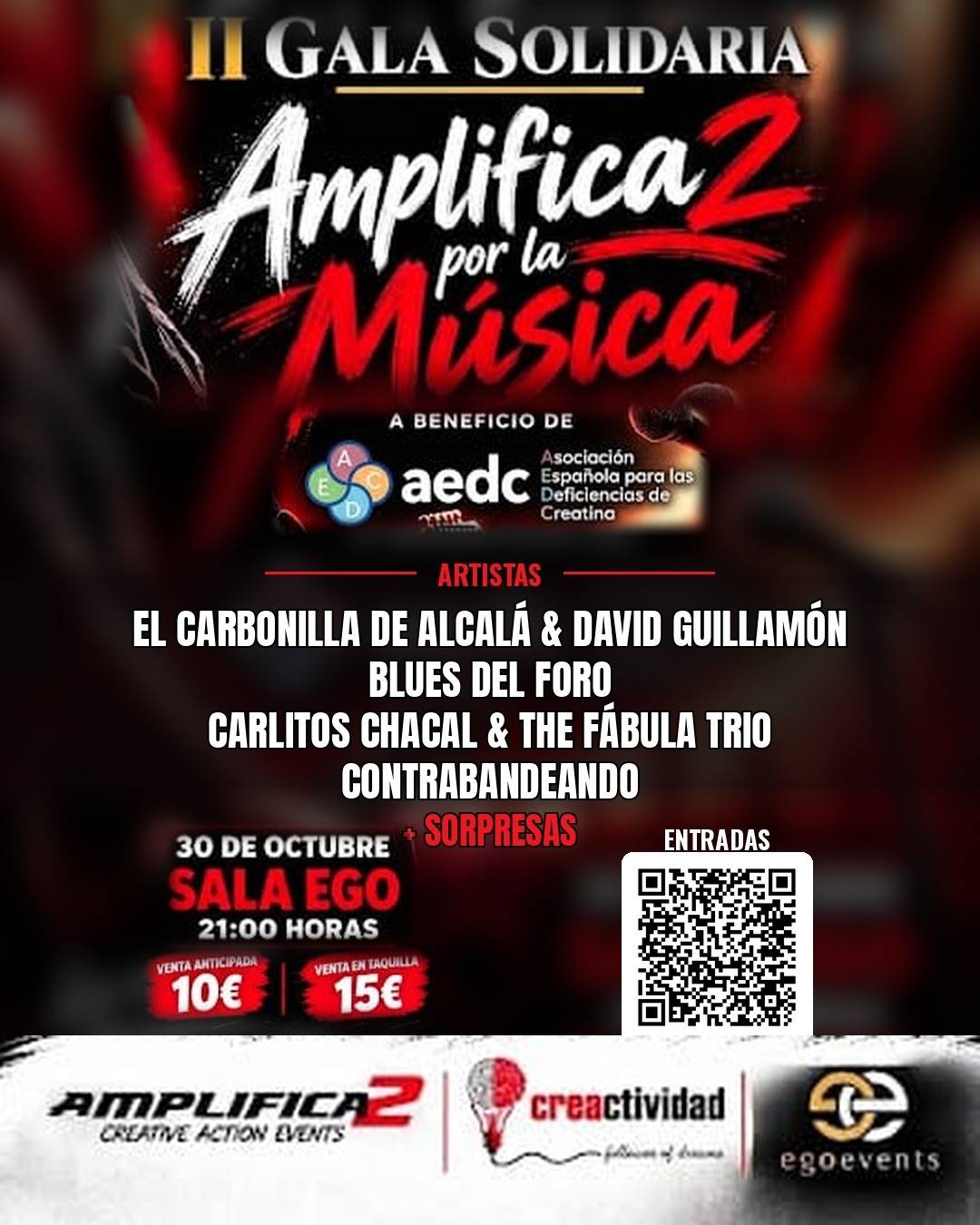 Alcalá acoge la II Gala Solidaria Amplifica2 por la música a beneficio del déficit de creatina